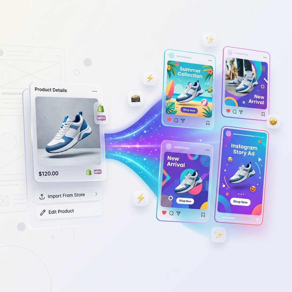Turn Shopify & WooCommerce Products Into High-Converting Ads