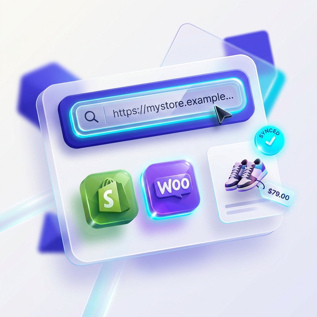 Input URL or Upload Store Product